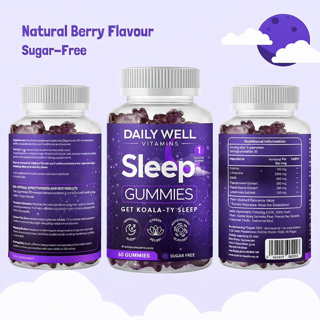 DailyWellVitamins™ Sleep Gummies (Sugar Free) 1 Month Supply